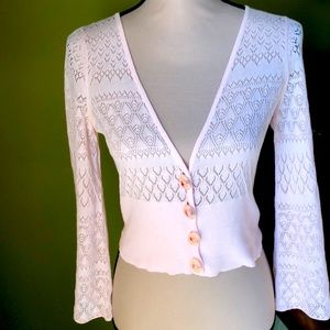 ANTHROPOLOGIE MOTH KNIT SWEATER SZ XS